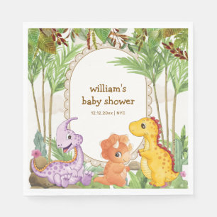 Serviette En Papier Tropical Jungle jurassique Baby Shower