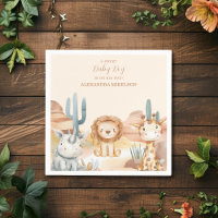 Tropical Jungle Safari Animaux Baby showers Garçon