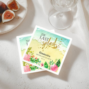 Serviette En Papier Tropical Le dernier splash Bachelorette Party