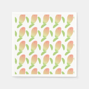 Serviette En Papier Tropical Mangue Fruit Vert Orange Fête