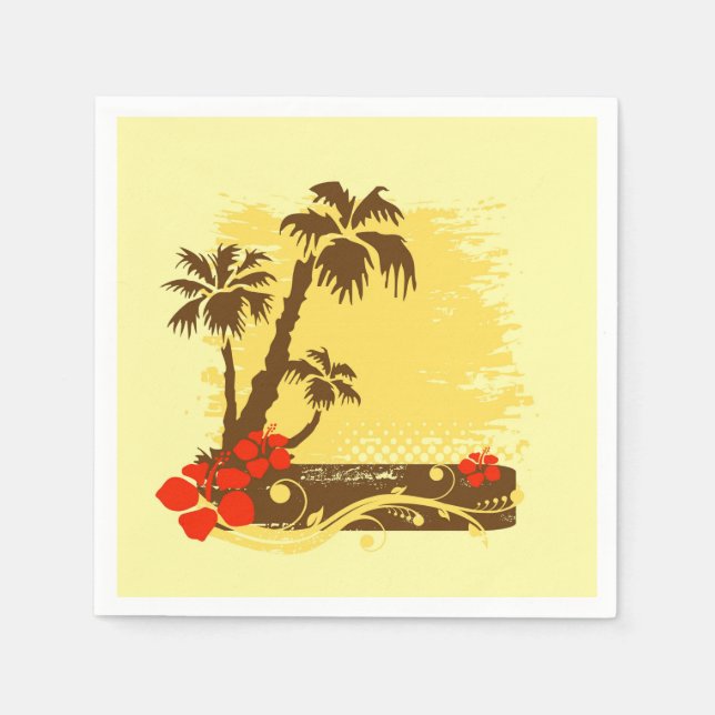 Serviette En Papier Tropical summer (homonymie) (Devant)
