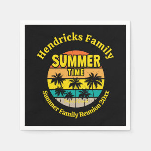 Serviette En Papier Tropical Sunset Family Reunion Custom
