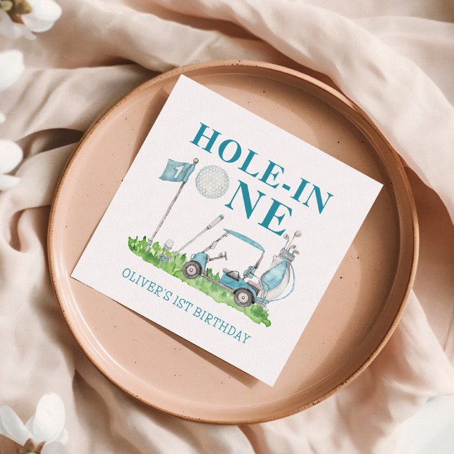 Serviette En Papier Trou en un Golf Par tee Boy 1er anniversaire (Créateur téléchargé)