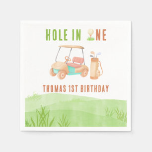 Serviette En Papier Trou en un pour la première fête d'anniversaire