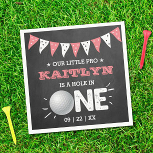 Serviette En Papier Trou en une fille Golf 1er anniversaire Par tee