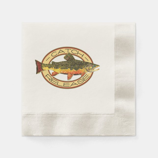 Serviette En Papier Trout fishing (Devant)