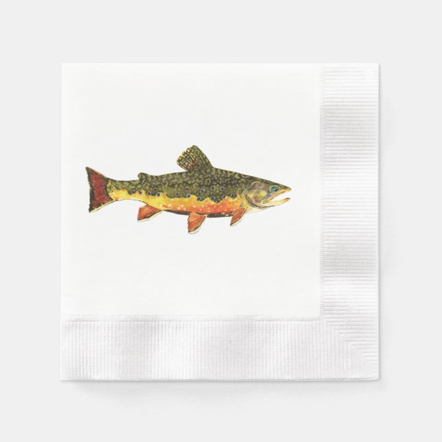 Serviette En Papier Trout fishing (Devant)