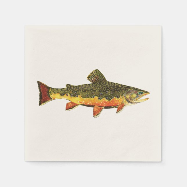 Serviette En Papier Trout fishing (Devant)