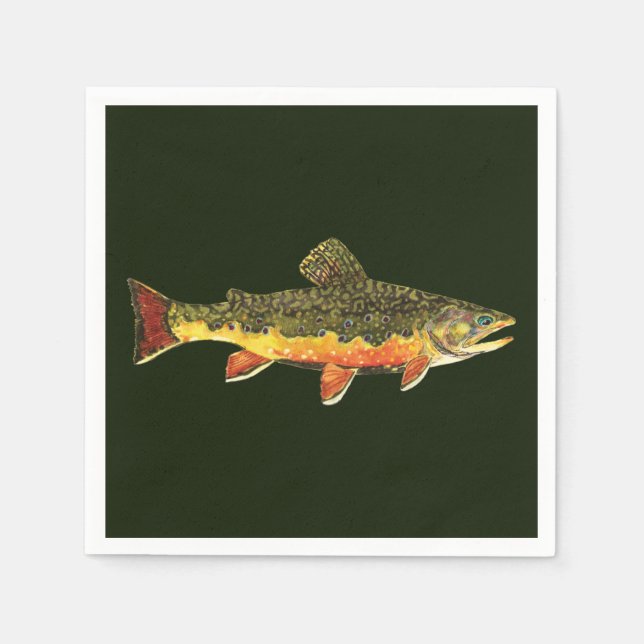 Serviette En Papier Trout fishing (Devant)