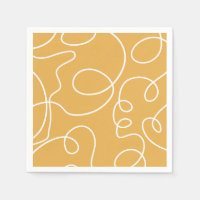 Trucs de pinceau Jaune moderne minimaliste