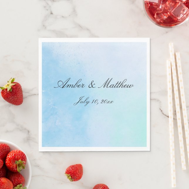 Serviette En Papier "True Love Blue" (En situation)