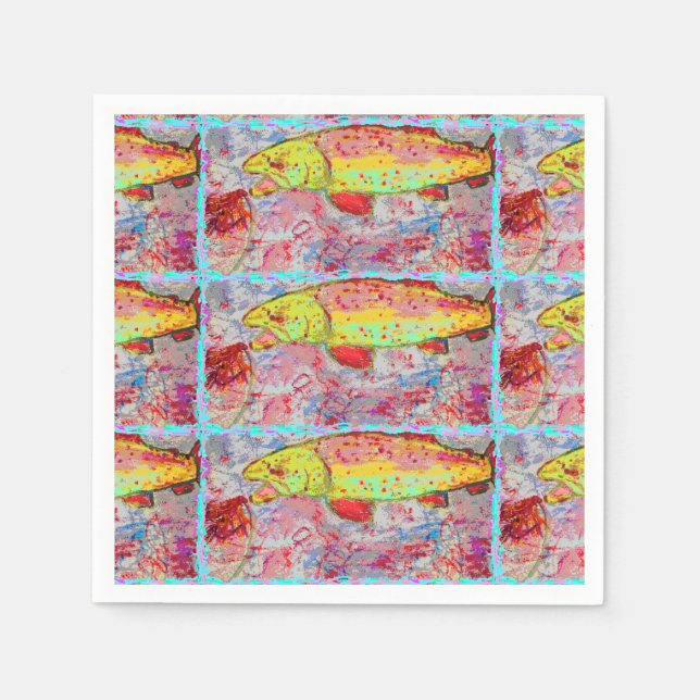 Serviette En Papier truite arc-en-ciel (Devant)