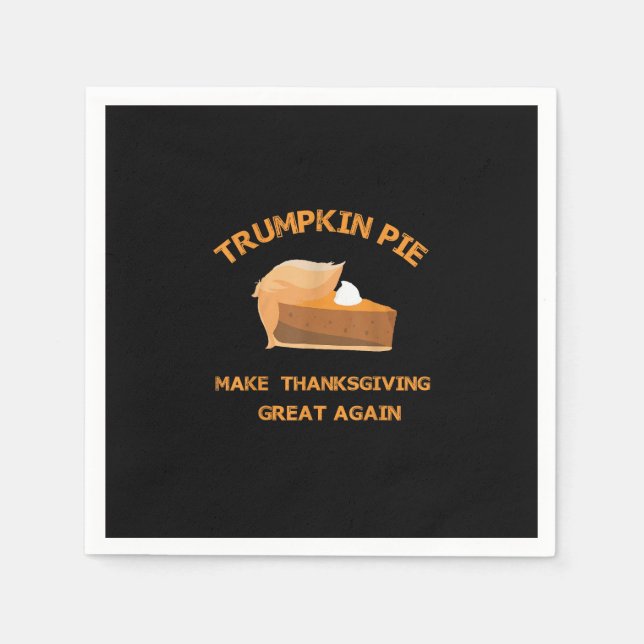Serviette En Papier Trumkin Pie Rendre Thankesgiving Grand à nouveau (Devant)