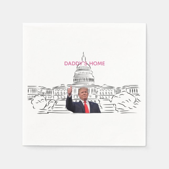 Serviette En Papier Trump 2024 Reprendre l'Amérique à la maison de pap (Devant)