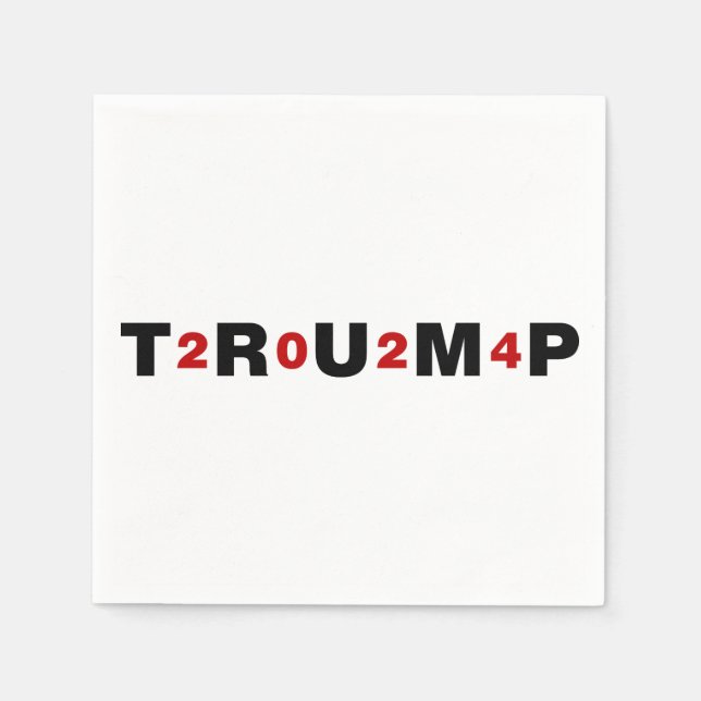 Serviette En Papier Trump 2024 Rouge (Devant)