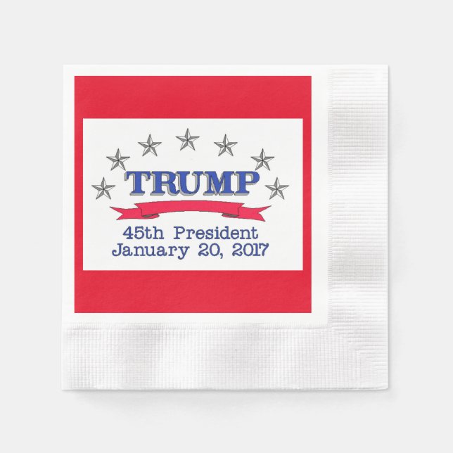 Serviette En Papier Trump 45e président (Devant)