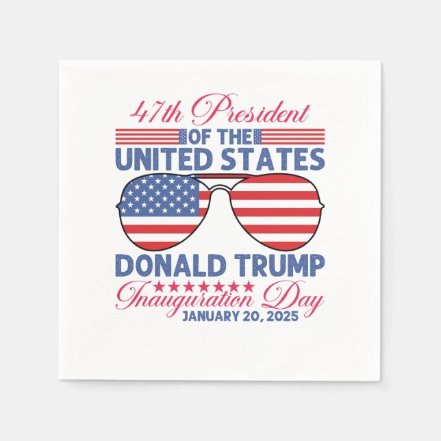 Serviette En Papier Trump 47e inauguration 2025 (Devant)