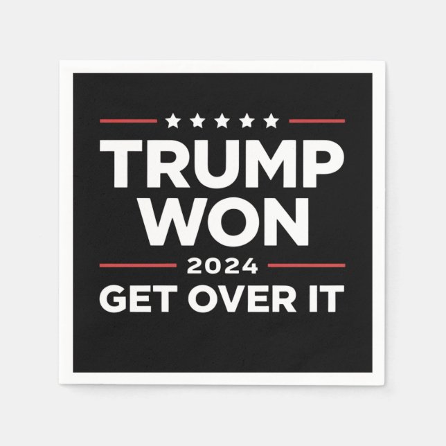 Serviette En Papier Trump a Gagné Faites Avec 2024 (Devant)