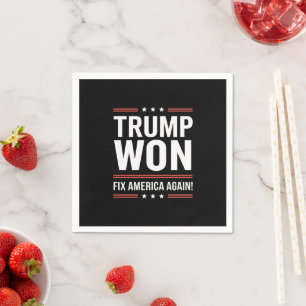 Serviette En Papier Trump a gagné MAGA Trump vainqueur 2024 Réparer l'