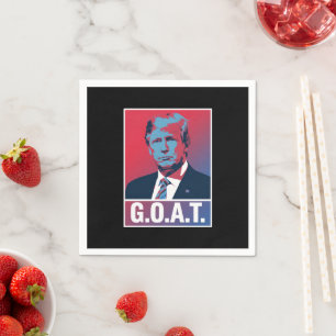 Serviette En Papier Trump GOAT Élection 2024 Républicain Vintage