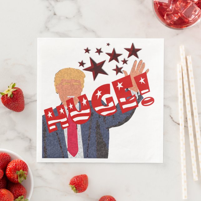 Serviette En Papier Trump GRAND Parti de la fête (En situation)