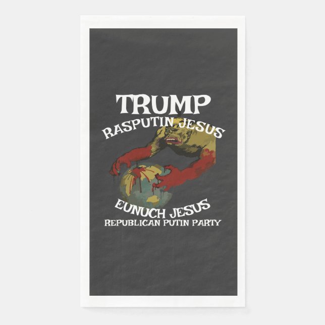 Serviette En Papier Trump Kaiser Bill DictateurAllemand Fasciste Tsar (Devant)