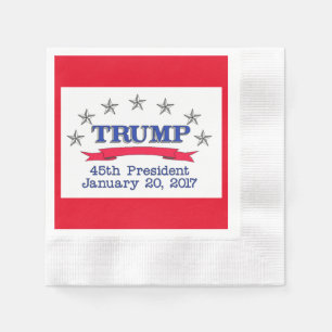 Serviette En Papier Trump le quarante-cinquième président