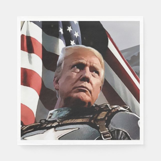 Serviette En Papier Trump patriotique (Devant)