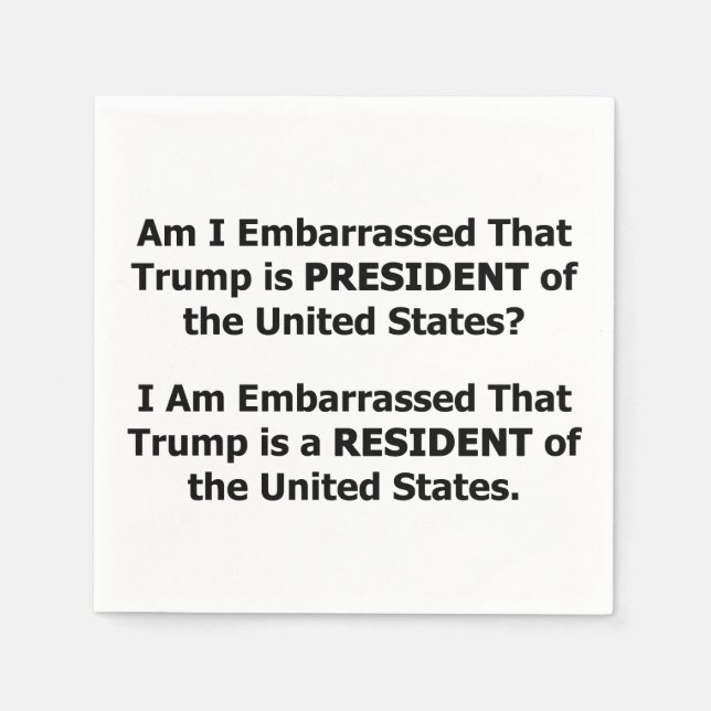 Serviette En Papier Trump résident (Devant)