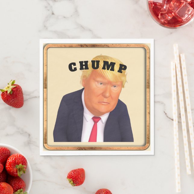 Serviette en papier Trump/Trump l'imbécile (En situation)