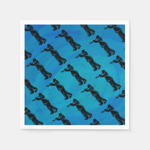 Serviette En Papier Trumpet bleu New York Boogie Nuits