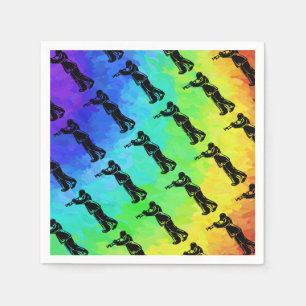Serviette En Papier Trumpet New York Boogie Nights Rainbow