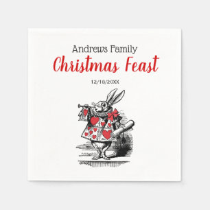 Serviette En Papier Trumpeter Alice au lapin blanc de Noël au pays des