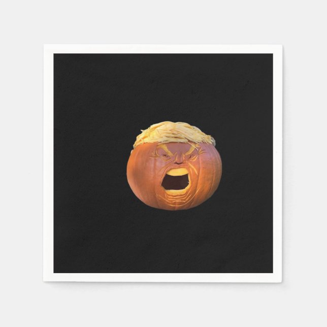 Serviette En Papier Trumpkin - Drôle Halloween (Devant)