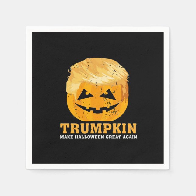Serviette En Papier Trumpkin drôle Rendre Halloween grand à nouveau (Devant)