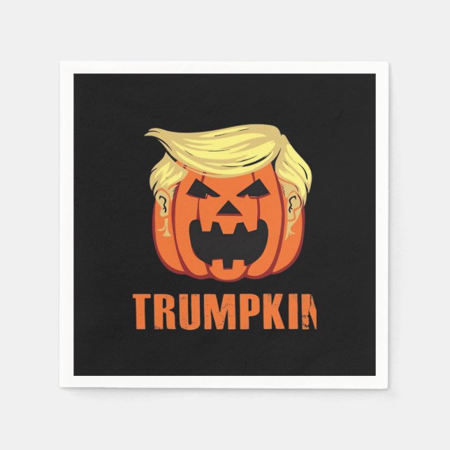 Serviette En Papier Trumpkin fait Halloween (Devant)