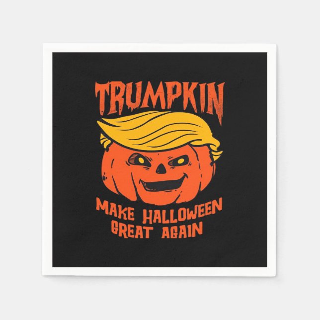 Serviette En Papier Trumpkin Halloween élection Citrouille (Devant)