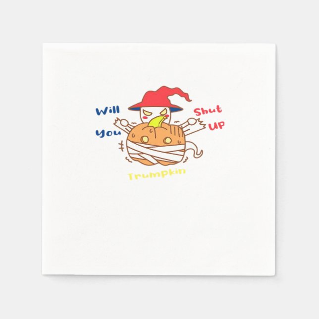 Serviette En Papier Trumpkin Halloween Election Debate Et Joe Biden (Devant)