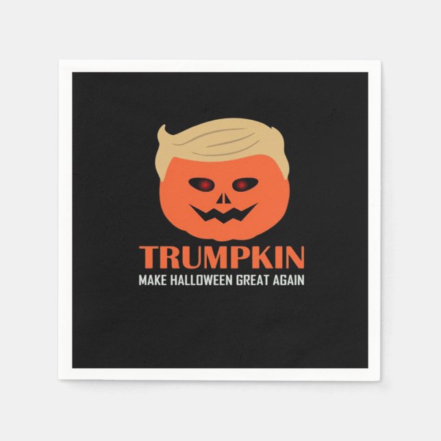 Serviette En Papier Trumpkin rendre Halloween grand encore drôle P Éff (Devant)