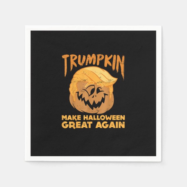Serviette En Papier Trumpkin Rendre Halloween grande à nouveau drôle P (Devant)