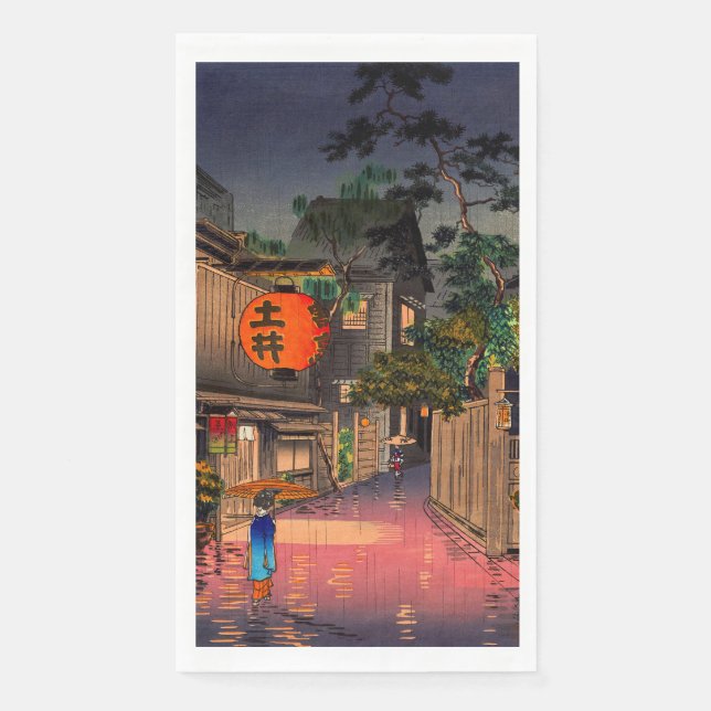 Serviette En Papier Tsuchiya Koitsu - Soirée à Ushigome (Devant)