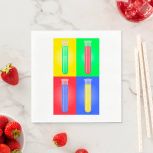 Serviette En Papier Tubes de test colorés