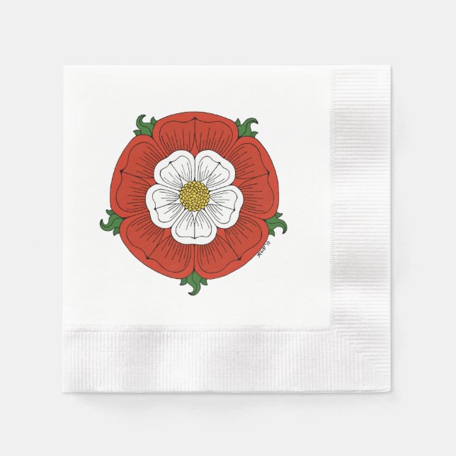 Serviette En Papier Tudor Rose (Devant)