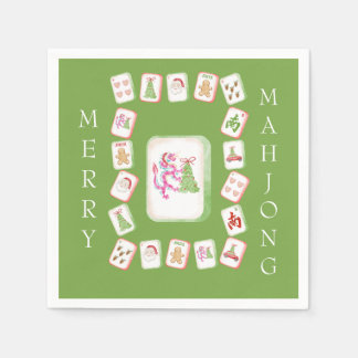 Serviette En Papier Tuiles de Mahjong pour les Fêtes