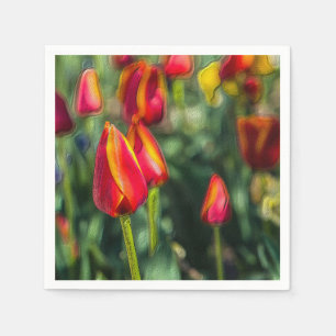 Serviette En Papier Tulip Garden Texté