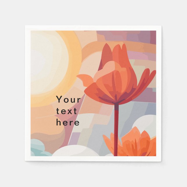 Serviette En Papier Tulipe Soleil (Devant)