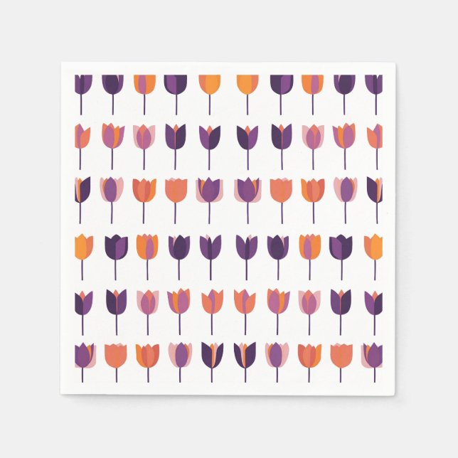 Serviette En Papier Tulipes (Devant)