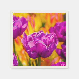 Serviette En Papier Tulipes Enchanter Violet