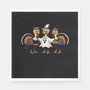 Serviette En Papier Turquie Halloween Boo, Thanksgiving Turquie, Éffra