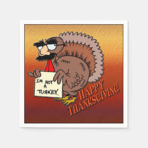 Serviette En Papier Turquie Humour Thanksgiving Dîner serviettes